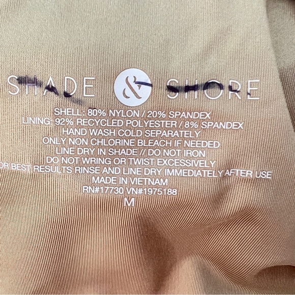 SHADE & SHORE Swimsuit Lace-Up Hight Waist 2 Piece Bikini Sage Green Size M/36C - Picture 15 of 16